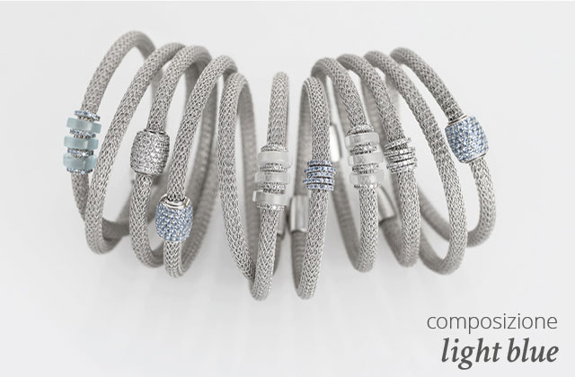 Collezione LOL Bracciali Argento Composizione Light Blue | ECLAT Preziosi