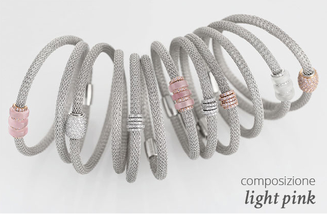 Collezione LOL Bracciali Argento Composizione Light Pink | ECLAT Preziosi