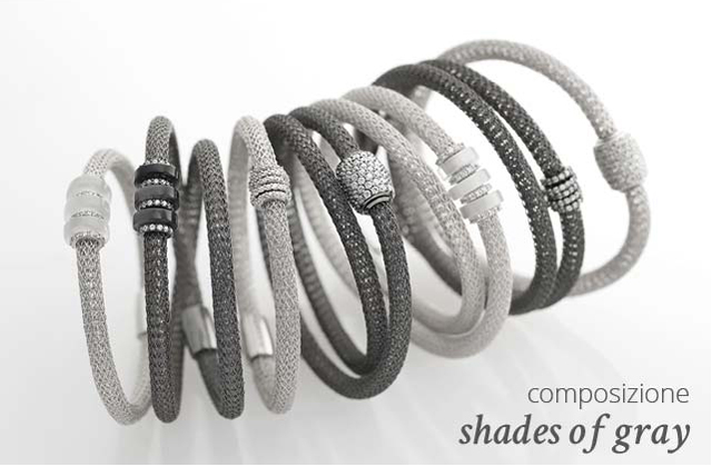 Collezione LOL Bracciali Argento Composizione Shades of Gray | ECLAT Preziosi