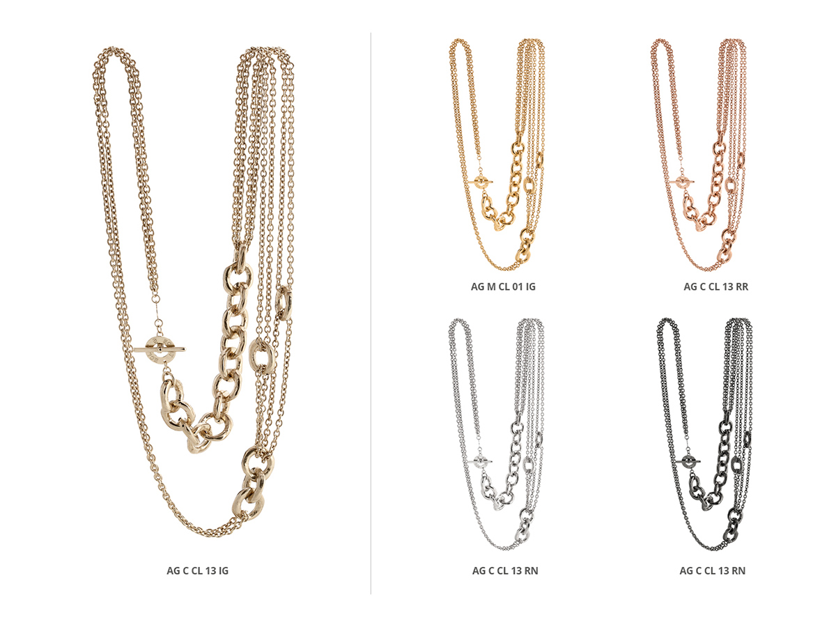 Silver Necklaces Hammer Collection 141 | ECLAT Preziosi